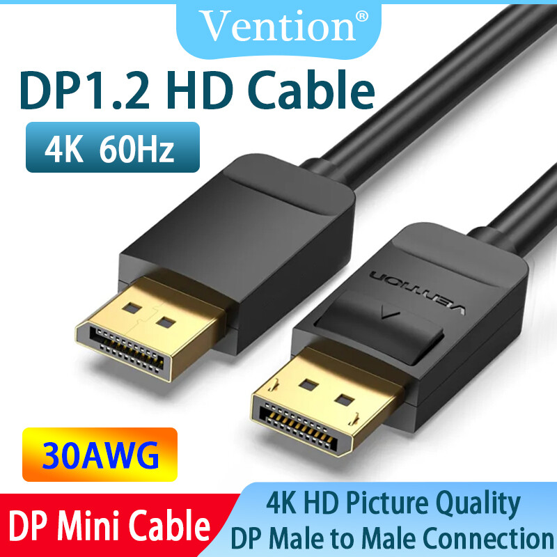  Vention 1.2 dp Displayport cáp 4K 60Hz dp để dp Cáp 144Hz âm thanh và video đồng bộ hóa cho PC máy tính xách tay Máy Chiếu TV Cáp Displayport Bộ chuyển đổi máy tính xách tay màn hình chơi game Tivi Samsung 