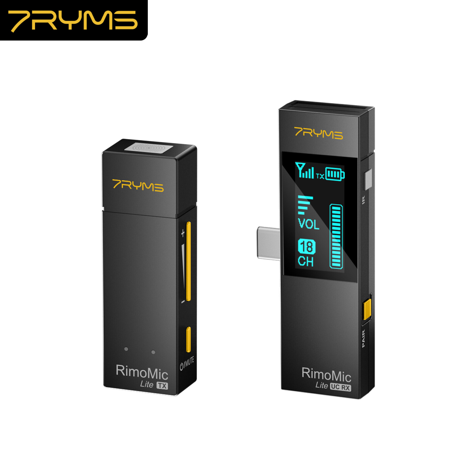 7ryms rimomic Lite mic-rô không dây cho điện thoại thông minh Plug and Play micro cài ve áo không dây cho ghi video