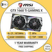 Used Msi GeForce Gtx 1660 Ti Gaming X 6G Graphics Card 6GB GDDR6 192Bit 1770Mhz~1875Mhz DP+HD+DVI Video Card