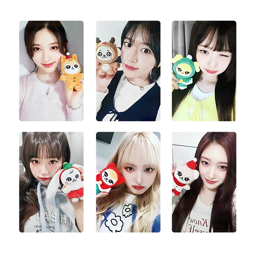 Ive x minive phiên bản giáng sinh photocards geaul yujin Liz lesseo Rei wonyoung thẻ ảnh 6 mỗi bộ