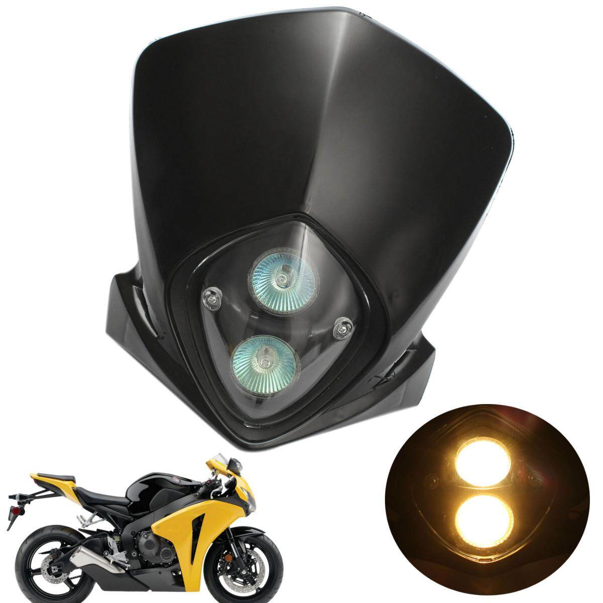 Motorcycle Lighting & Indicators Headlight Headlamp Black Motorcycle