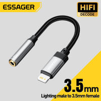 Essager อะแดปเตอร์เสียงประเภท C ถึง3.5Mm Lightning To 3.5Mm Jack AUX หูฟังสายอะแดปเตอร์เกื้อหนุนหน้าต่าง MacOS Linux Android OS สำหรับแท็บเล็ต iPhone Samsung Huawei Xiaomi โทรศัพท์ Type C ถึง3.5หูฟังตัวแปลงเสียง