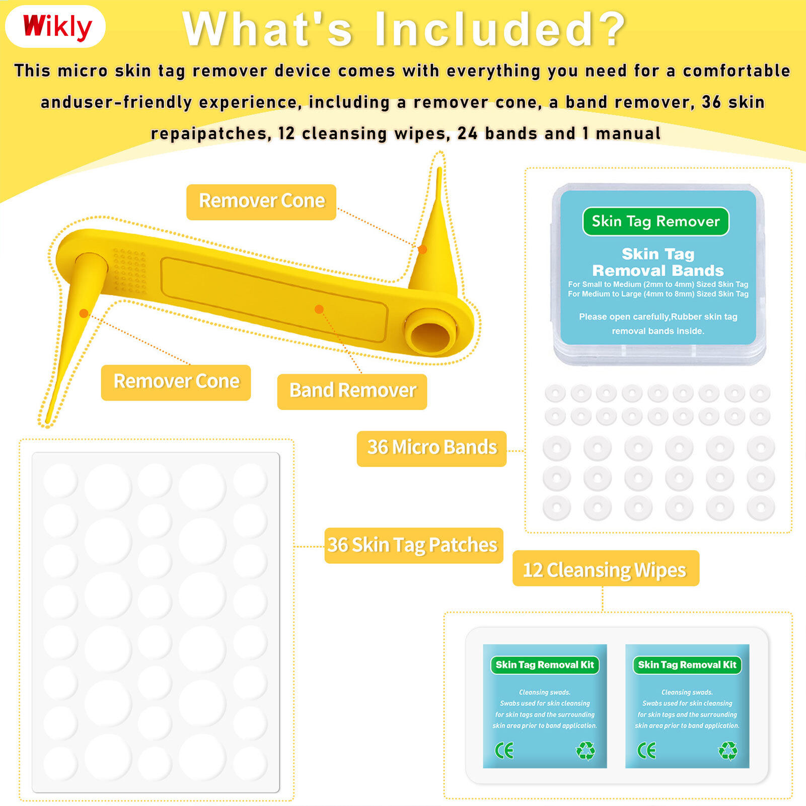 Gambar Wikly Skin Tags And Moles Removal Kit Double Heads Remover For Smooth Healthy Skin