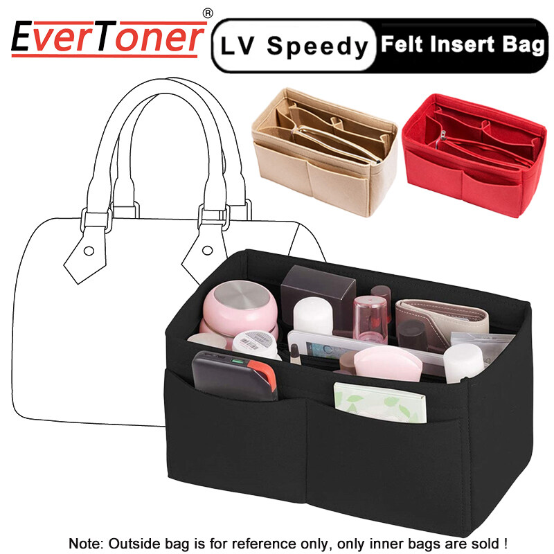 Evertoner nhét đồ bằng nỉ túi cho lv-nhanh chóng 25 30 35 Tote túi đồ trang điểm nữ tổ chức Túi đựng mỹ phẩm du lịch trang điểm lưu trữ túi