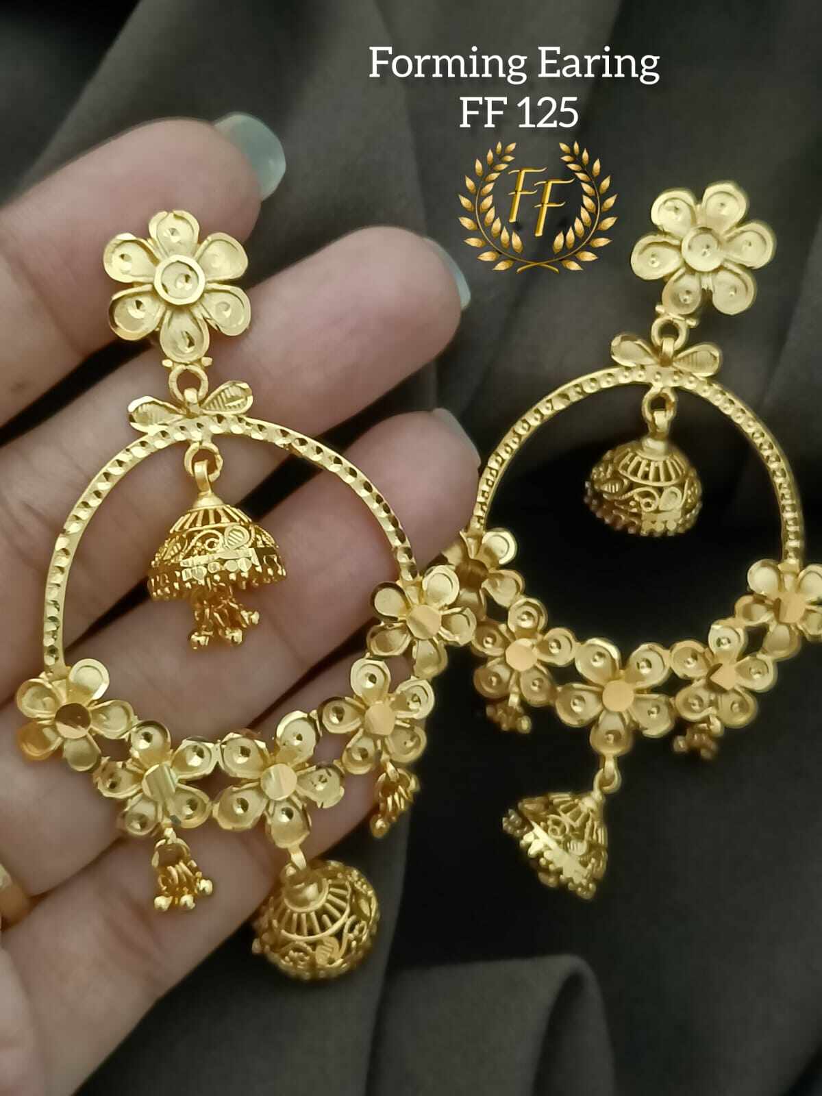 Bridal Gold Earrings Bijli Design Ready Stock Indian Gold Plated