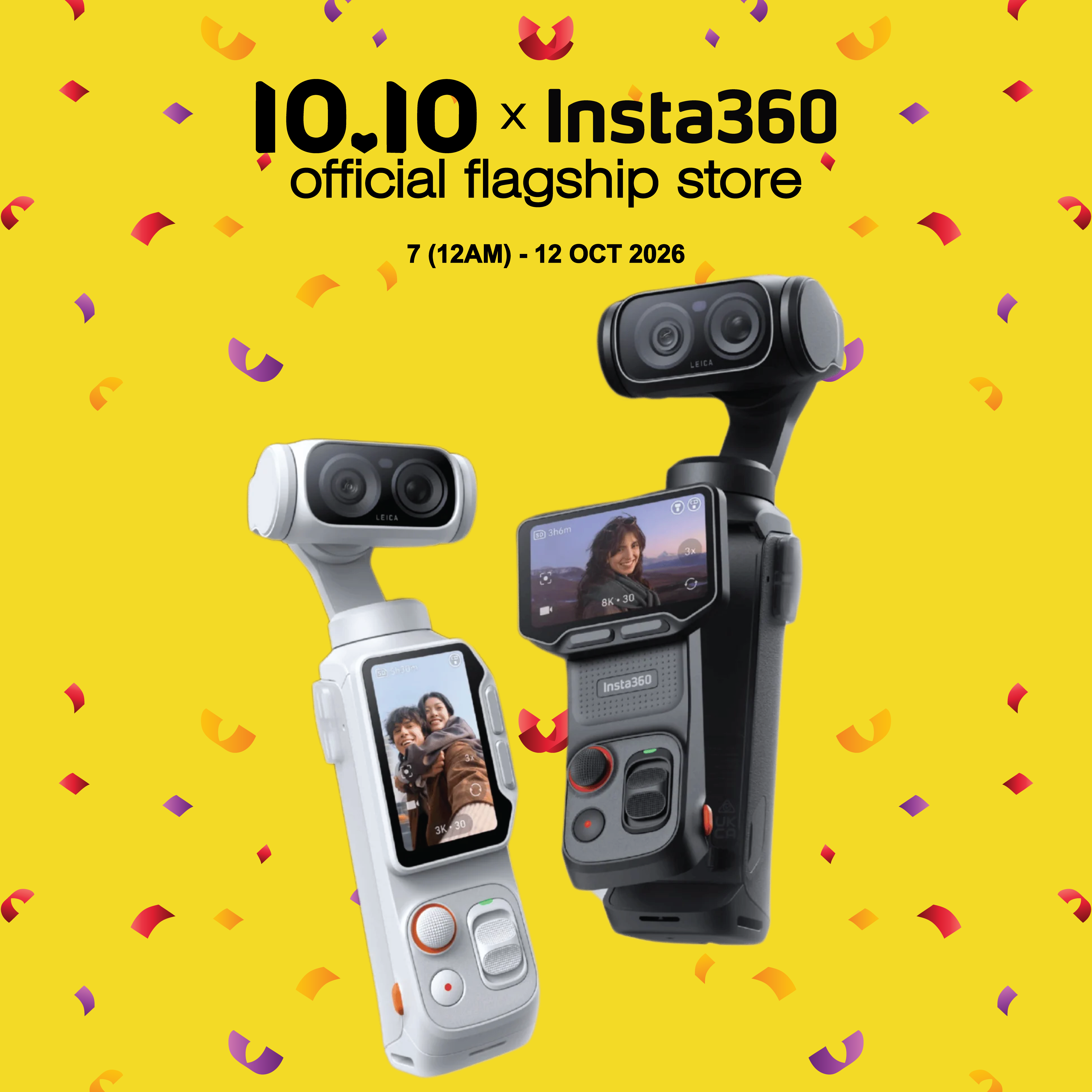 Insta360 Luna Ultra Pocket Gimbal Camera Leica 8K Vlogging Camera with Dual Leica Lenses 12× Zoom 1" Sensor