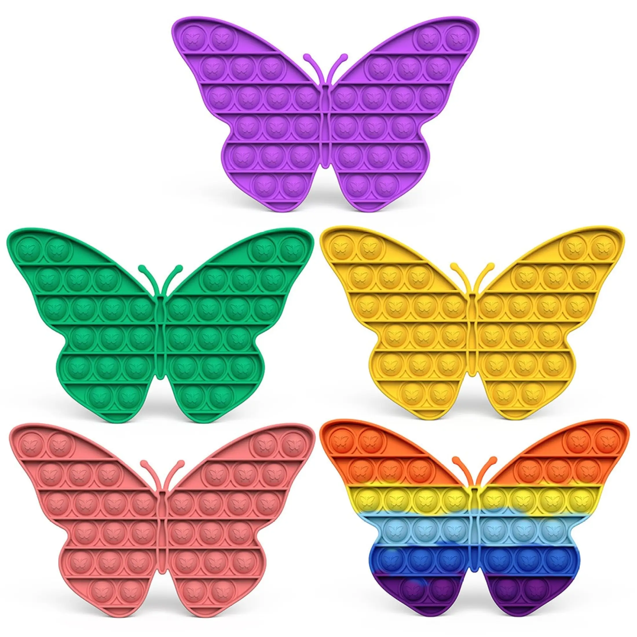 Pop it fidget toy butterfly shape light 