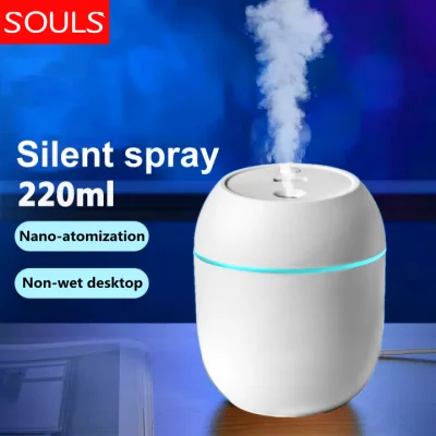SOULS Air Humidifer 220ML Portable Ultrasonic Aroma Essential Oil Diffuser USB Mist Maker Mini Aromatherapy Humidifiers for Home Office (1)