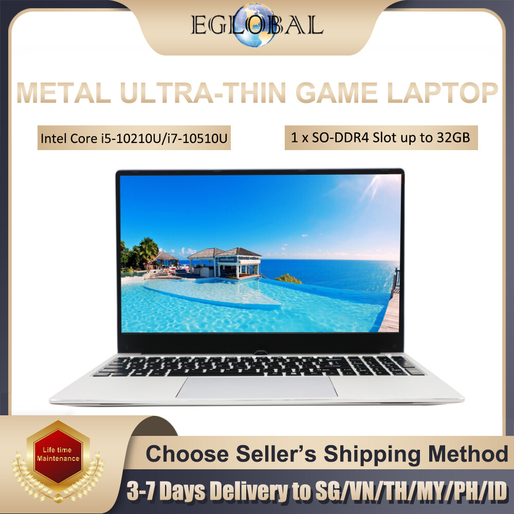 Eglobal Laptop Windows 10 Office Education Game Laptop 15.6 inches 10th Gen Intel core i7-10510U/i5-10210U 32G RAM 1TB SSD WIFI & Bluetooth Type-C [ 3 years warraty] ราคา 26,520 บาท*ส่งฟรี