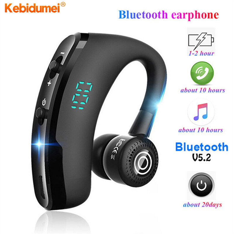 Kebidumei Tai Nghe Doanh Nhân Bluetooth Không Dây V9 Tai Nghe Nhét Tai Đơn Có Mic Rảnh Tay Cho Android
