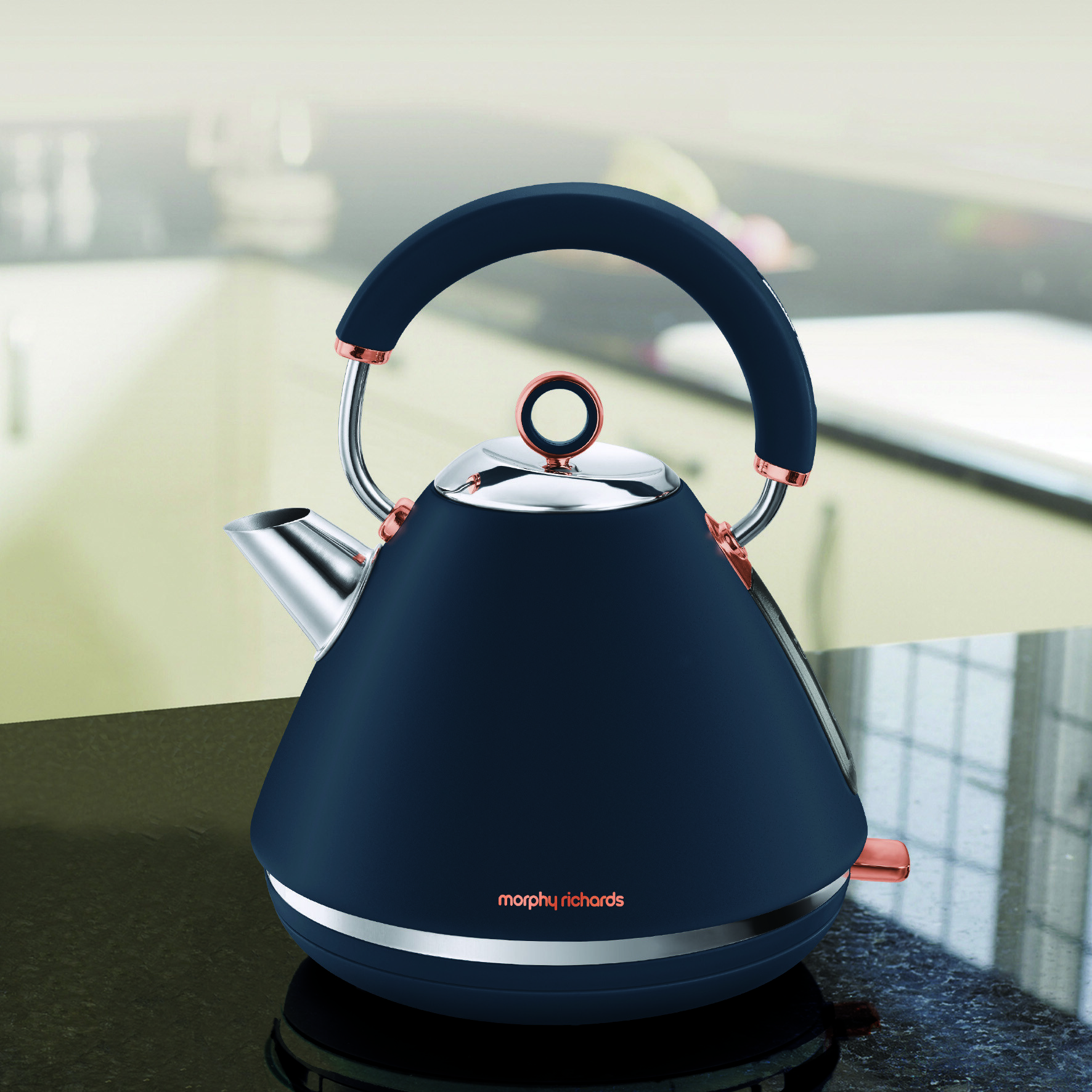 Morphy Richards Pyramid Kettle Midnight Blue (102039) Pensonic