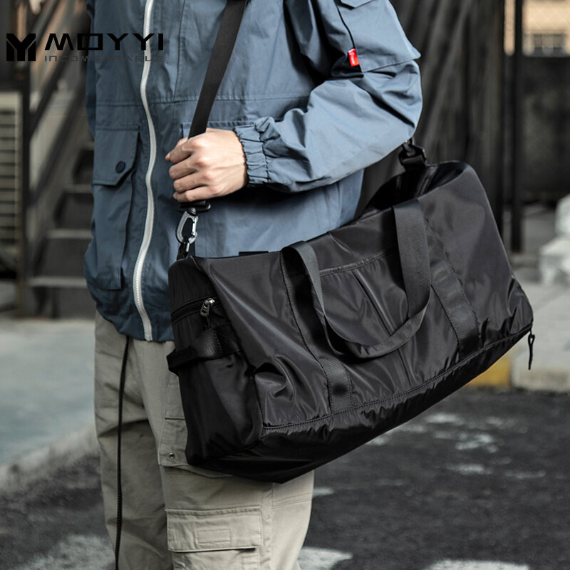 MOYYI Large Capacity Travel Bag Luggage Waterproof Shoulder Handbags Casual With Shoe Compartment Dry Separation For Short Trip