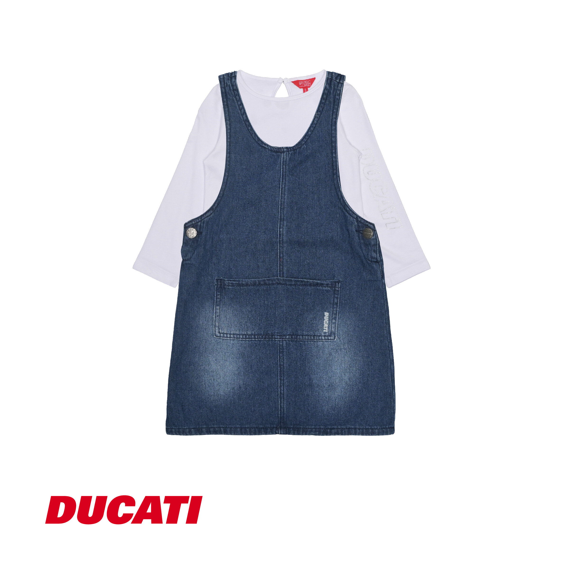 Ducati Kids Girl Long Sleeve Tee Cotton Machine Washable