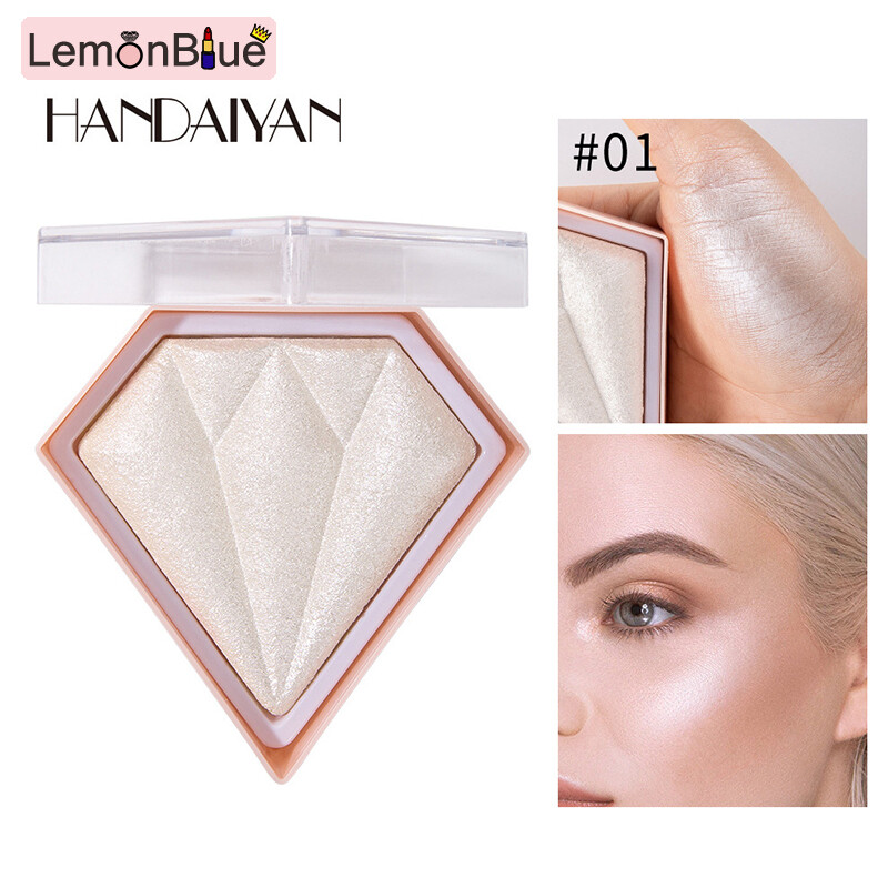 Gambar Highlighter Baked Waterproof Long Lasting Brighten Skin Color Face Contour Highlighter women men face skin 3D face contouring hightlighting brighten skin fashionable