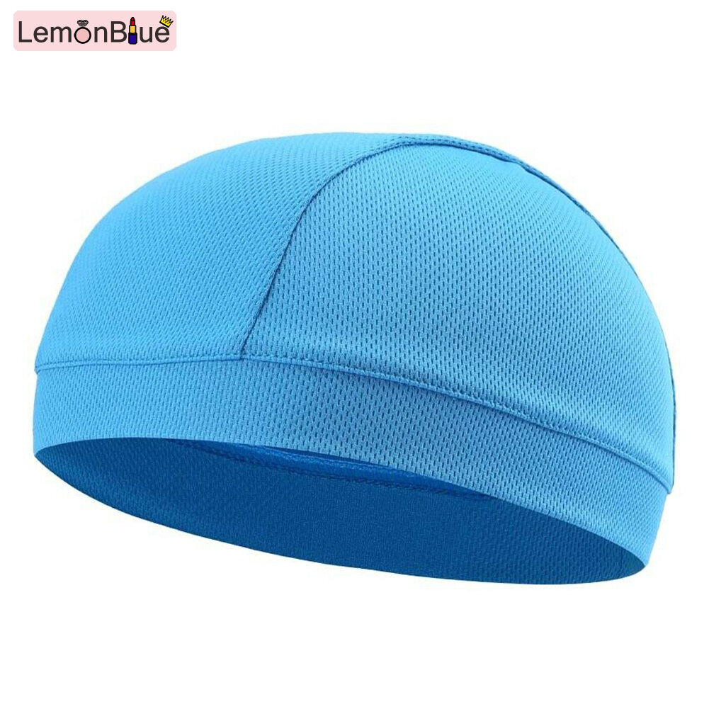 Gambar LemonBlue 1 Pcs Moisture Wicking Cooling Skull Cap Inner Liner Helmet Beanie Dome Cap Sweatband