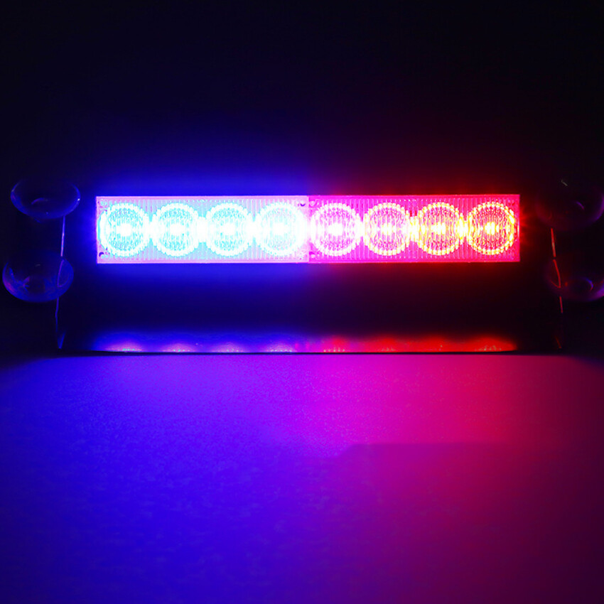 Đèn LED Nhấp Nháy Cho Ô Tô Đèn Cảnh Sát Đèn Tín Hiệu Màu Đỏ/Xanh Dương Vàng/Trắng Đèn Nhấp Nháy Khẩn Cấp Đèn Cảnh Báo Kính Chắn Gió 12V