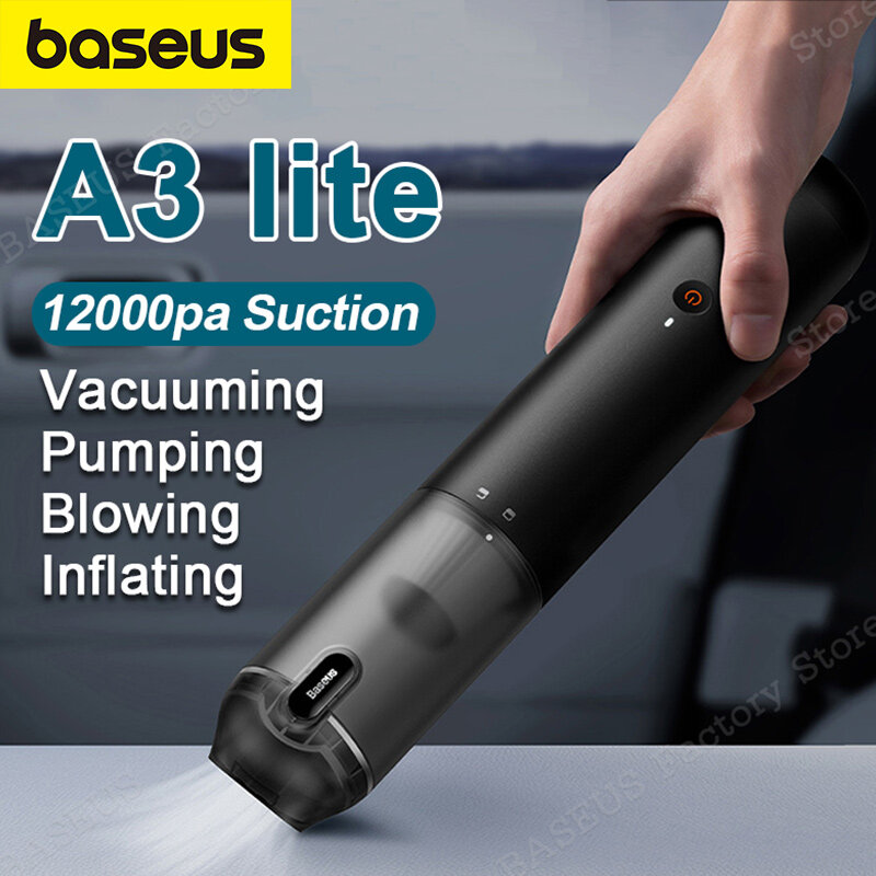 Baseus 12000Pa Car Vacuum Cleaner A3 Lite Wireless Portable Car Cleaner