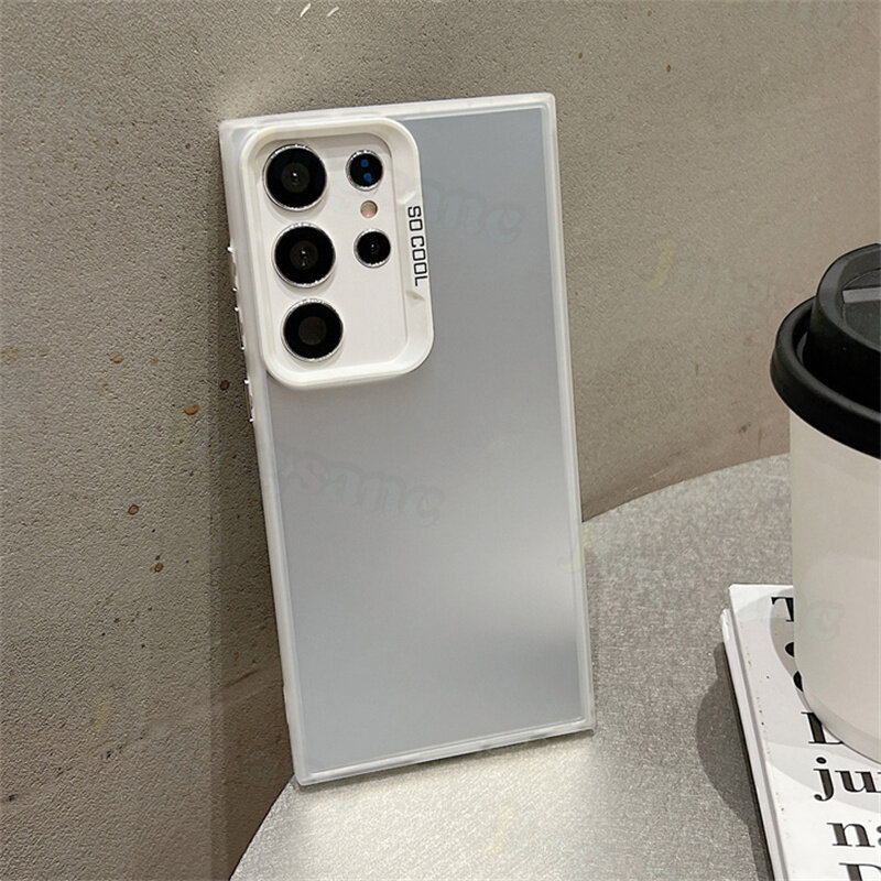 Jingsanc Ốp mờ laser cho Samsung Galaxy S24 S23 Ultra 5g S24 S23 S22 S21 S20 Note 20 Ultra Plus FE 4