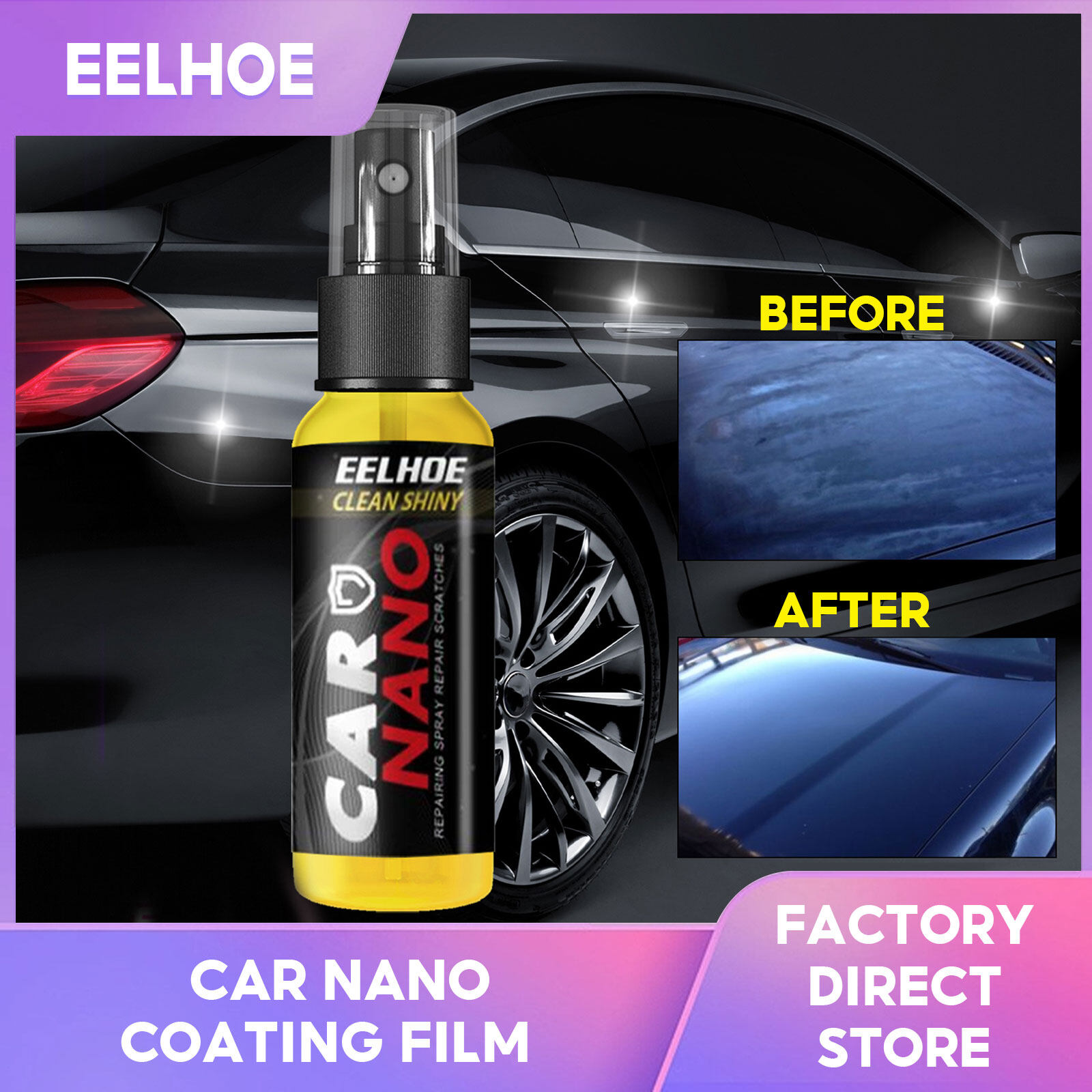EELHOE Car Nano Coating Film Coating Quick Detail Spray Nano Hydrophobic