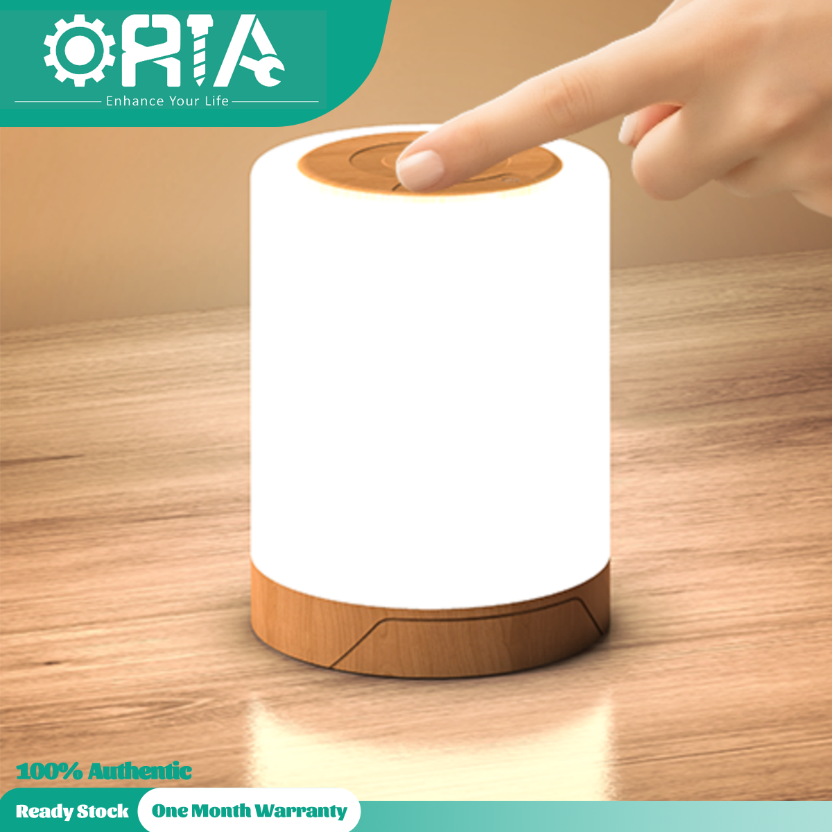 ORIA Portable Night Light Bedside Table Lamp Rechargeable Touch Lamp Bedroom Ambient Light Hanging Lamp With Adjustable Brightness Changeable Colors Timer for Home/Bedroom/Office/Hallways
