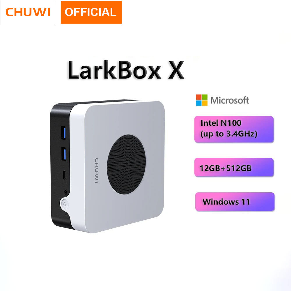 CHUWI LarkBox X Gaming Mini PC desktop pc Intel 12th Alder Lake N100 12GB LPDDR5 512GB SSD 15W Windows 11 WiFi 6 Bluetooth 5.2 mini pc computer ราคา 7,499 บาท*ส่งฟรี