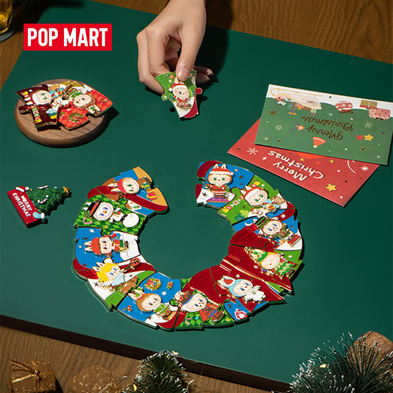 Pop mart the monsters let's christmas series-nam châm tủ lạnh