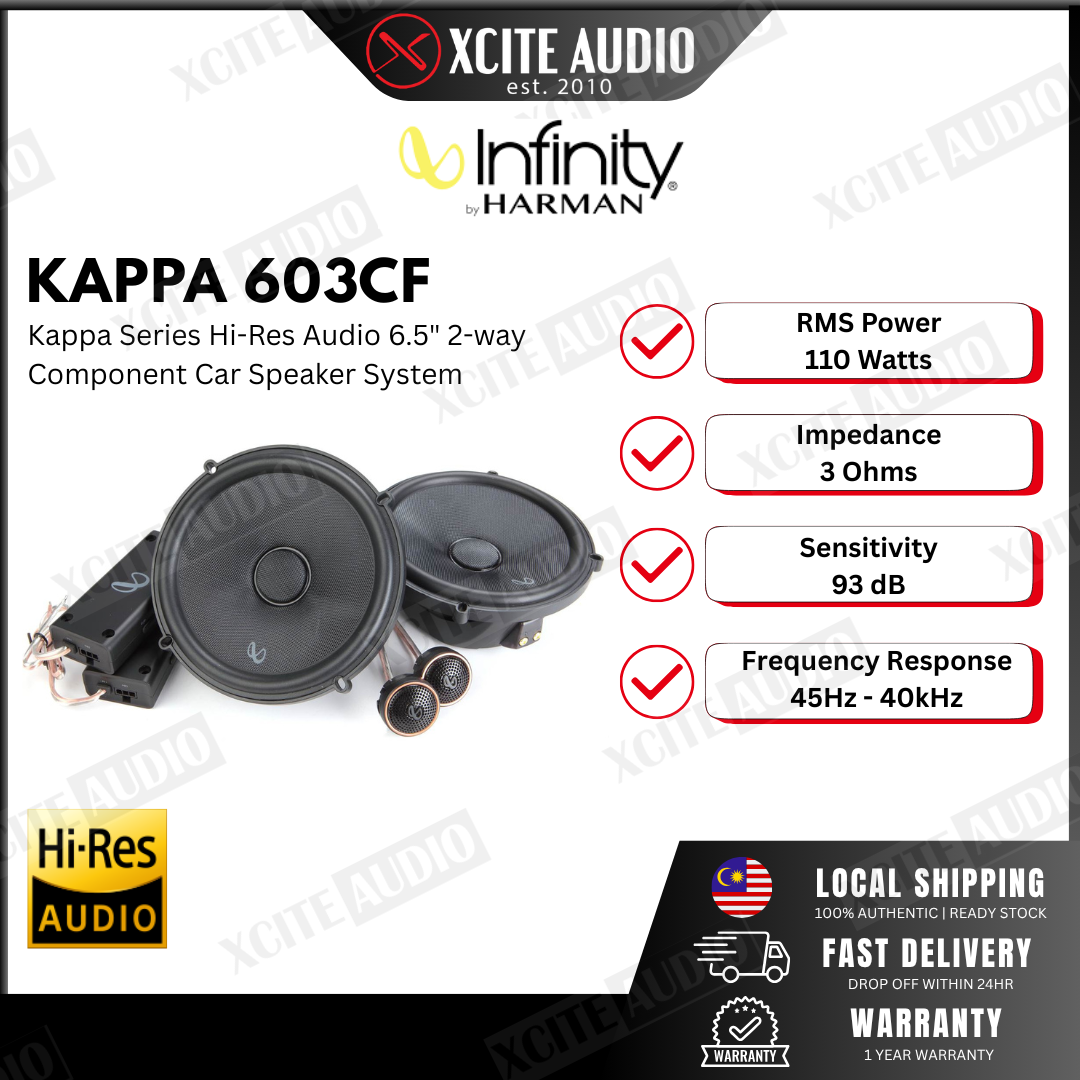 AUTHENTIC Infinity Kappa 62iX 6.5-Inch 225W Coaxial 2-Way Car Audio Speakers