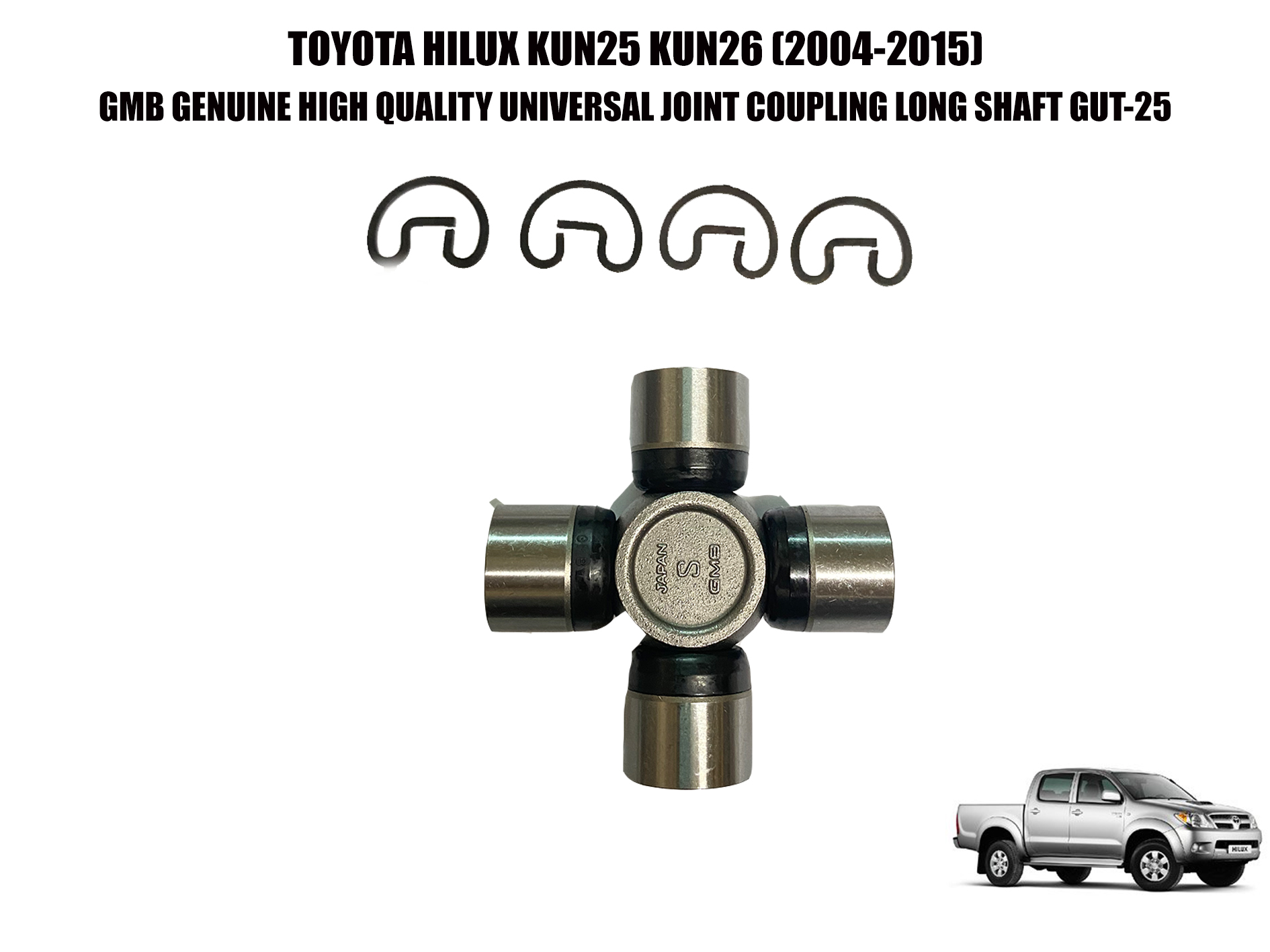 Basco Centre Bearing & Universal Joints Kit - Toyota Hilux KUN16 KUN26 GGN15 GGN25 TGN16