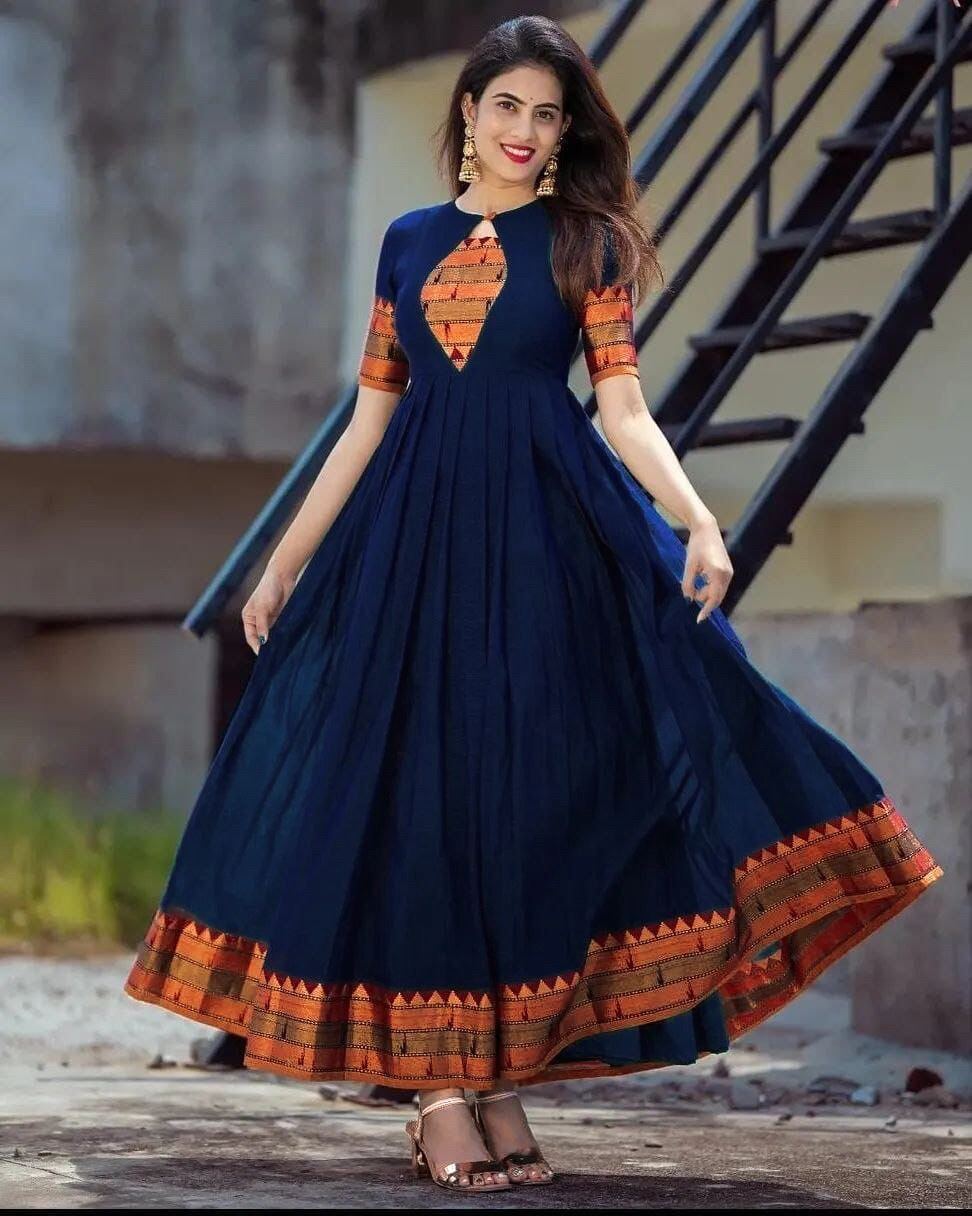 Long anarkali hot sale frock design