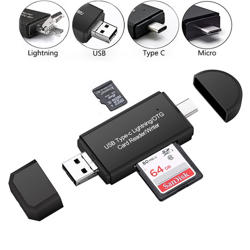 Đầu đọc thẻ micro sd otg đầu đọc thẻ usb 3.0 cho bộ chuyển đổi usb sd đầu đọc thẻ nhớ thông minh ổ đĩa flash đầu đọc thẻ type c