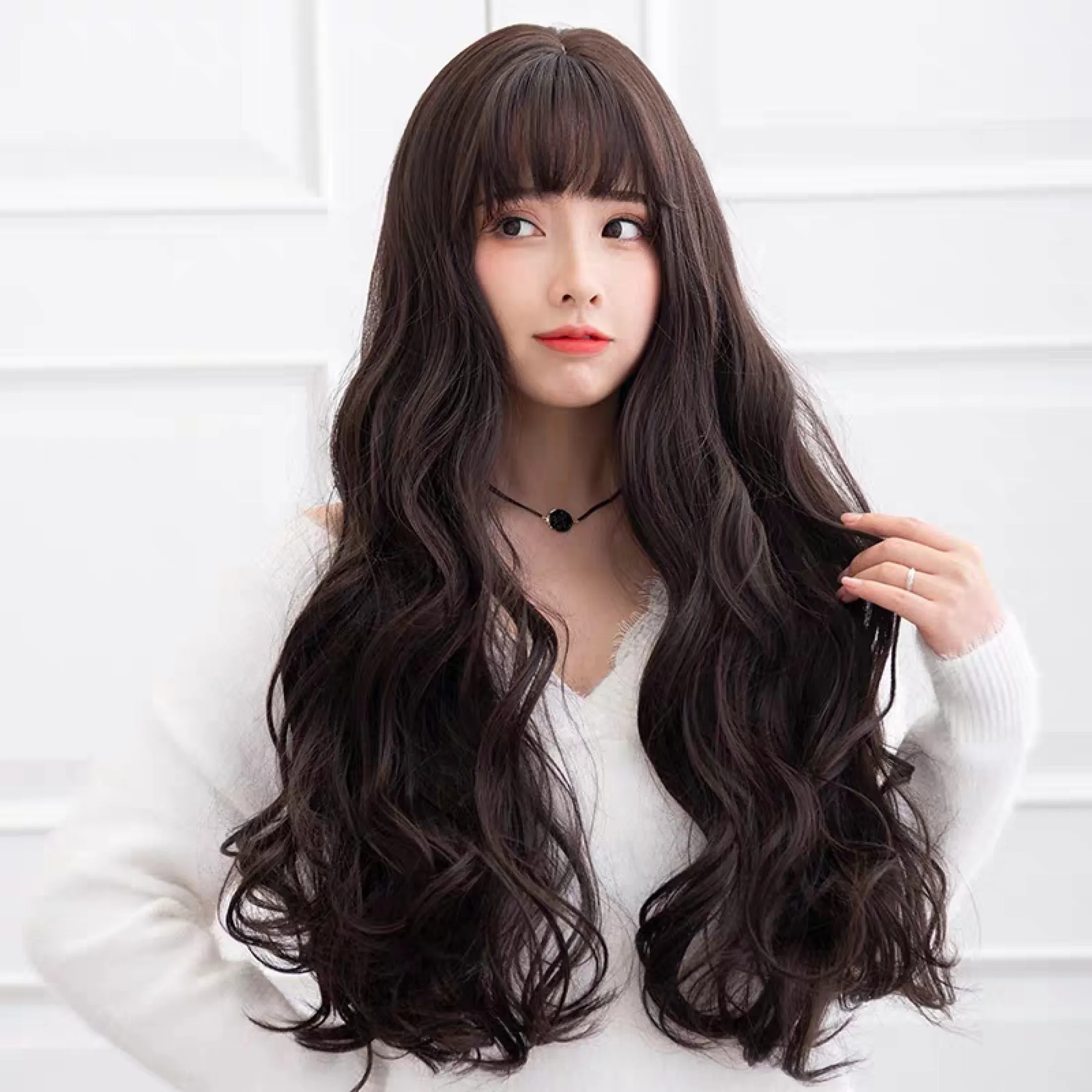 styling a long hair wig