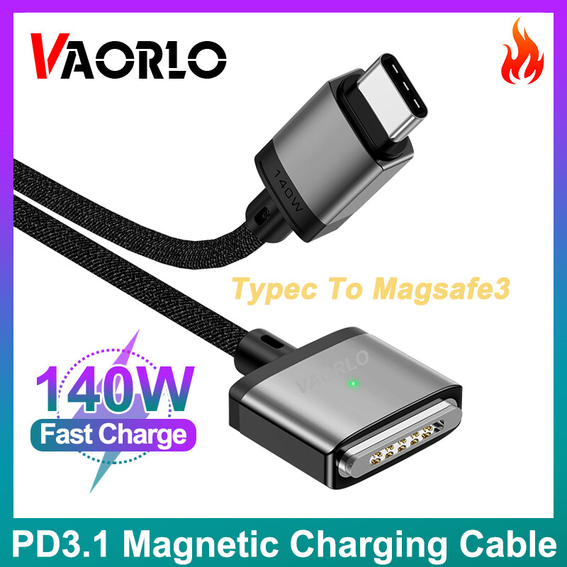 Vaorlo Gốc Typec Để Magsafe3 hút nam châm Cáp 140W Nhanh Chóng Sạc Là Thích Hợp Cho Apple Máy Tính Xách Tay Macbook Flash dây sạc Tương Thích Với iPhone Máy Tính Xách Tay