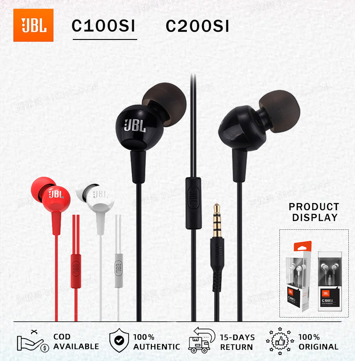 Jbl tai nghe nhét tai c100si chính hãng tai nghe có micrô tai nghe có dây giắc cắm 3.5mm cho điện thoại di động huawei xiaomi samsung android ios tai nghe nhét tai có micrô