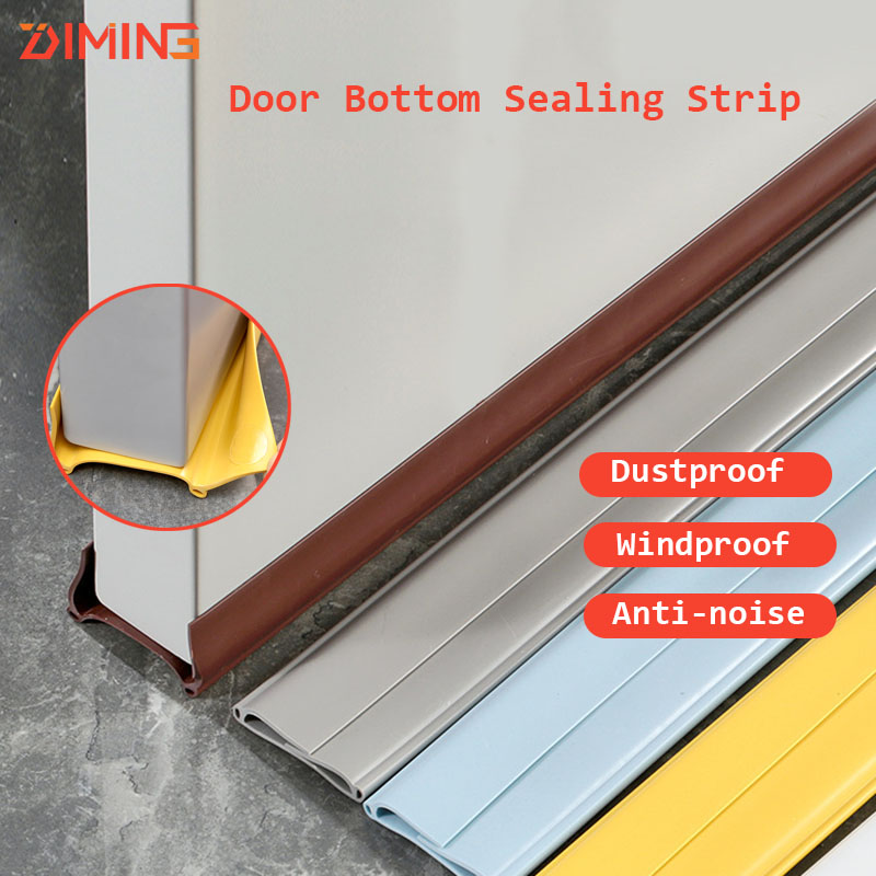 Miếng bịt đáy cửa mềm dẻo dài 95cm miếng bảo vệ hai lớp chặn cửa bằng cao su silicon miếng chặn cửa chống tiếng ồn chống côn trùng dải cửa sổ chống bụi thời tiết