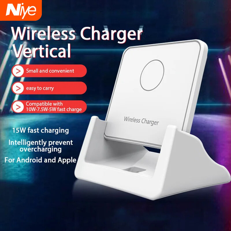Niye 15W sạc không dây Qi cho iPhone trạm Đế sạc không dây cho Samsung Xiaomi Huawei sạc không dây nhanh đứng