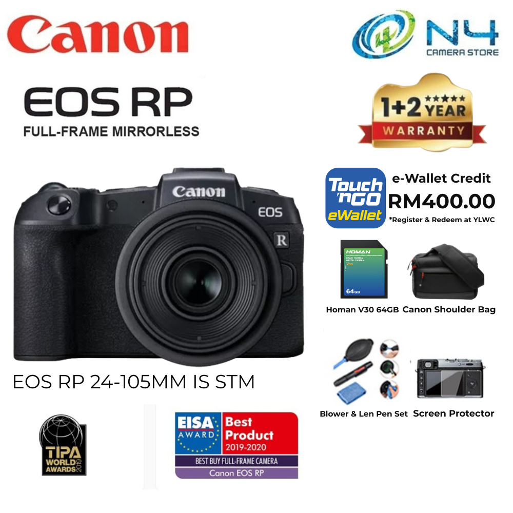 Canon EOS RP Full-frame Mirrorless Body & Kit 3 Years Canon Malaysia Warranty Harga 3,599 Ringgit*Penghantaran Percuma