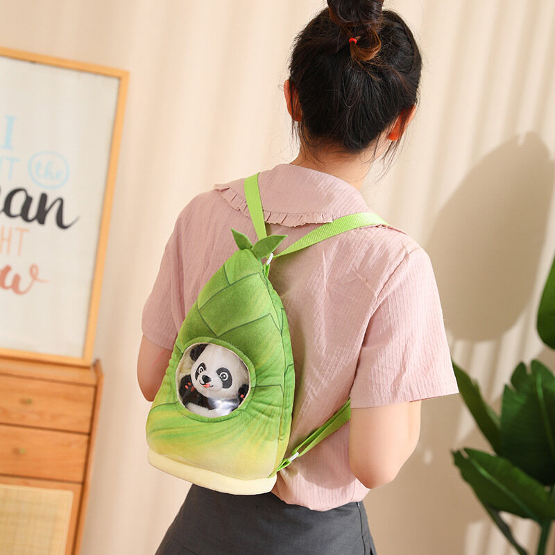 Dễ thương tre nhồi Panda Ba lô thú nhồi bông quà tặng cho trẻ em bạn gái