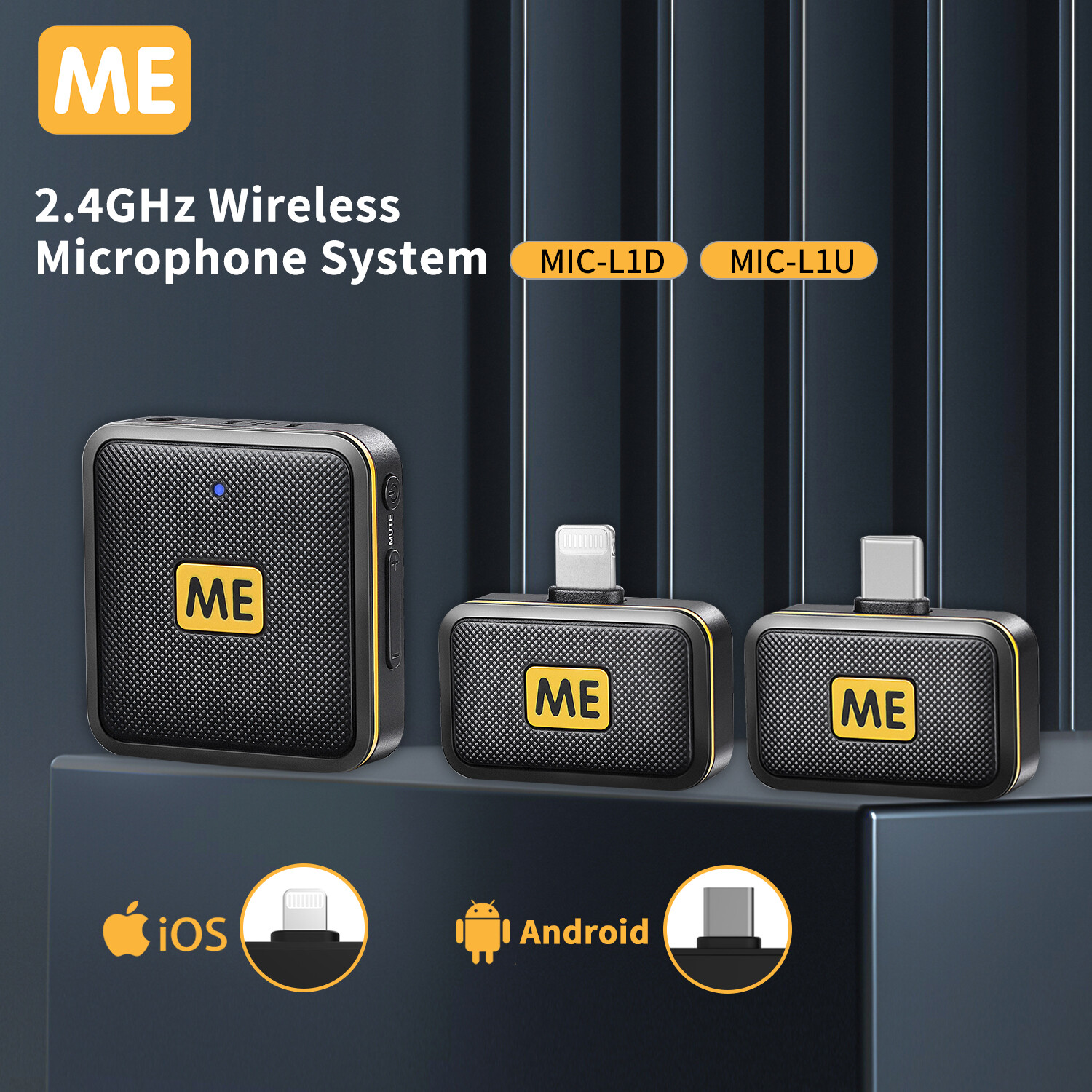 Me mic-l1-d/u micro cài áo không dây cho iphone android 2.4ghz mic cài áo không dây 1 bộ phát & 1 bộ thu với chức năng giám sát thời gian thực cho tiktok, phỏng vấn, vlog, phát trực tiếp