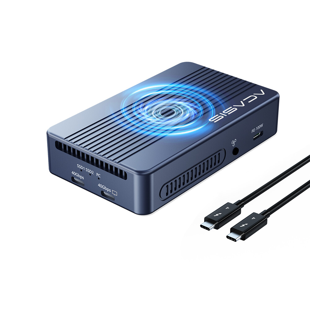 Acasis 40Gbps Thunderbolt 3 M.2 NVMe 2 Bay RAID SSD Enclosure ราคา 5,244 บาท*ส่งฟรี