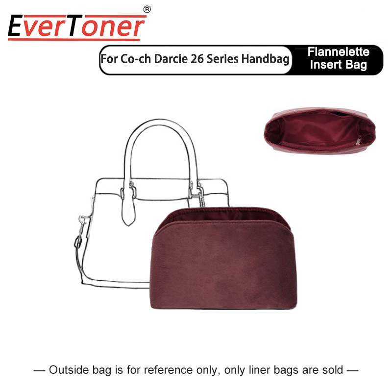 EverToner Flannelette Insert Bag Fits For Co-ch Darcie 26 bag Makeup Bag Support Travel Portable Insert Purse Organizer ราคา 783 บาท*ส่งฟรี