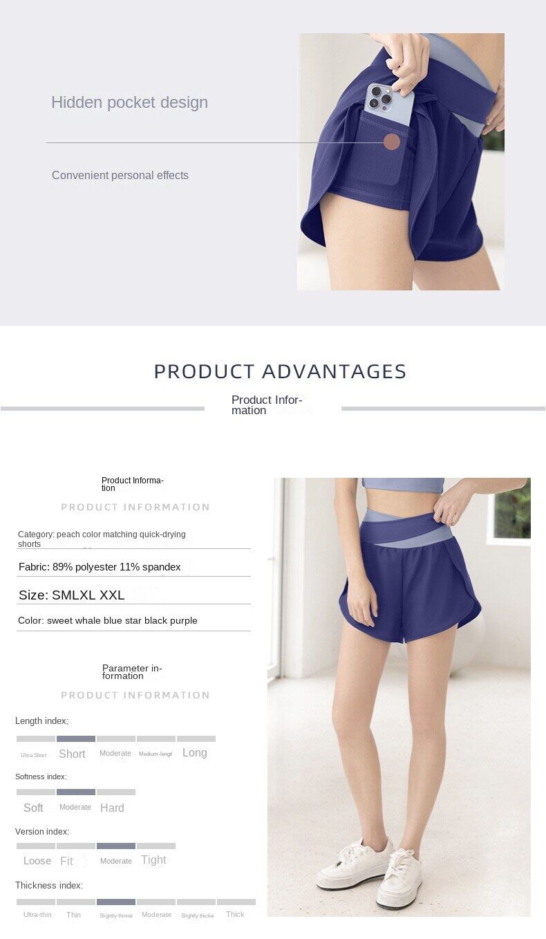 Dámské joggingové běžecké šortky Fiess prodyšné rychleschnoucí_voghion.com