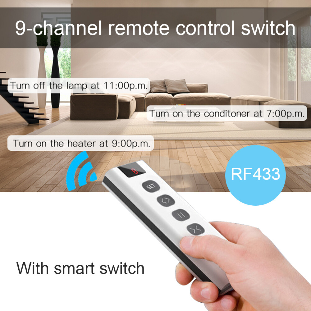 Điều Khiển Từ Xa 9 Kênh RF433, Mô-đun Rèm Con Lăn RF Cho Công Tắc Rèm WiFi Phụ Kiện Rèm Cửa