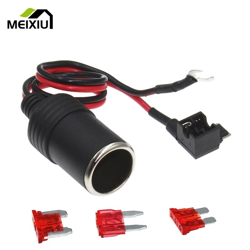 1PC đồng nguyên chất Bộ đánh lửa xe ô tô Cáp sạc ổ cắm cái Giắc kết nối cáp cho bộ chuyển đổi cầu chì