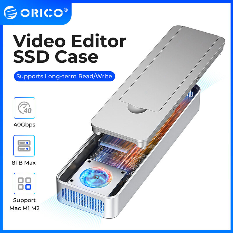 ORICO M.2 NVMe SSD bao vây 40Gpbs với đèn RGB usb4 pcie4.0 m-key tương thích Thunderbolt 3 4 công cụ