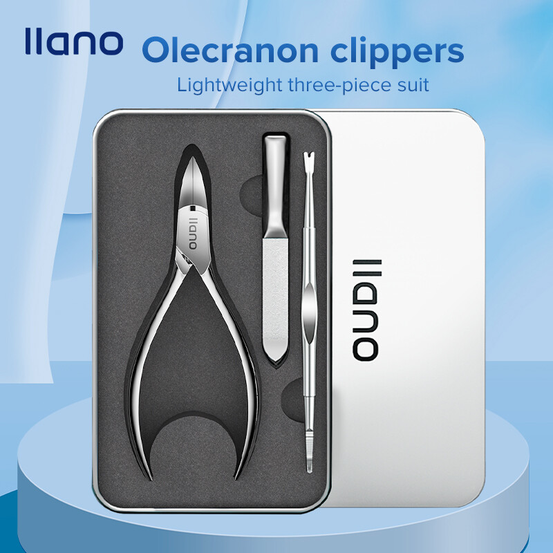 Gambar llano Ingrown Nail Clippers Toenail Cutter Professional Stainless Steel Pedicure Tools for Thick Hard Podiatry Toe Nail Correction Manicure Set