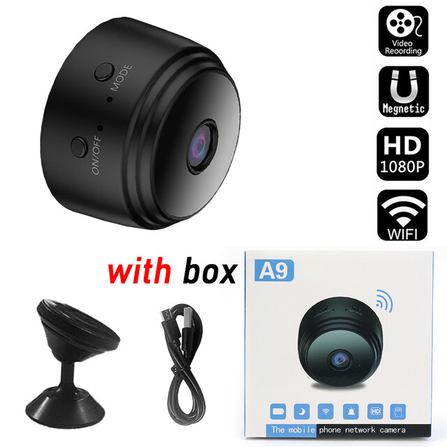 2 gói A9 IP Mini Camera Ô TÔ HD 1080p từ xa không dây video máy quay ngày đêm nhà độ an toàn của ô tô Wifi giám sát máy ảnh máy thu âm