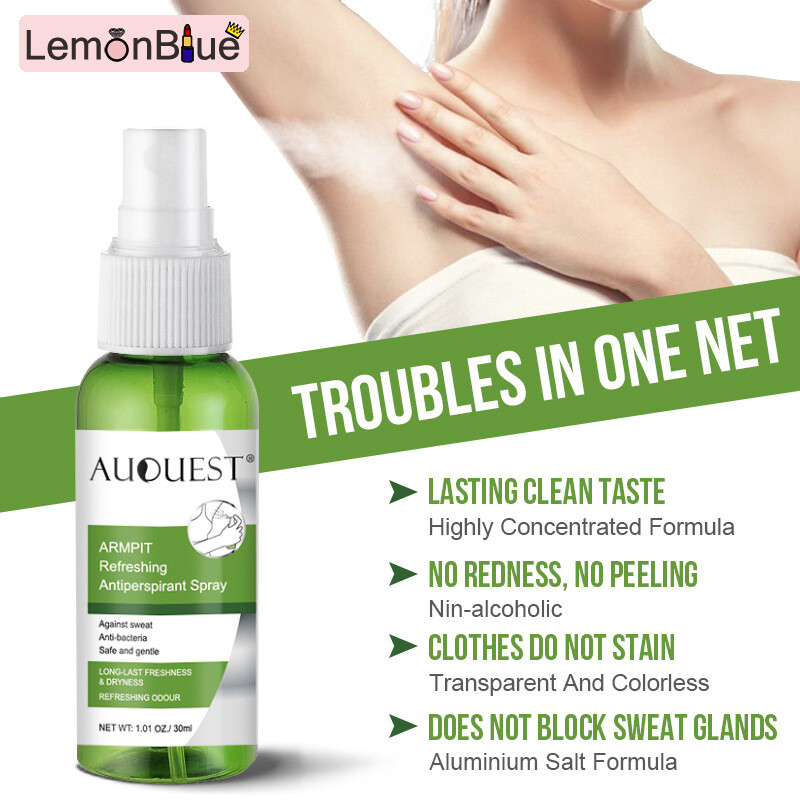 Gambar LemonBlue 30ML Body Odor Deodorant Spray Antiperspirant Spray Bad Odor Remover for Underarms Body Odor Deodorant Spray 30ML Antiperspirant Spray Bad Odor Remover