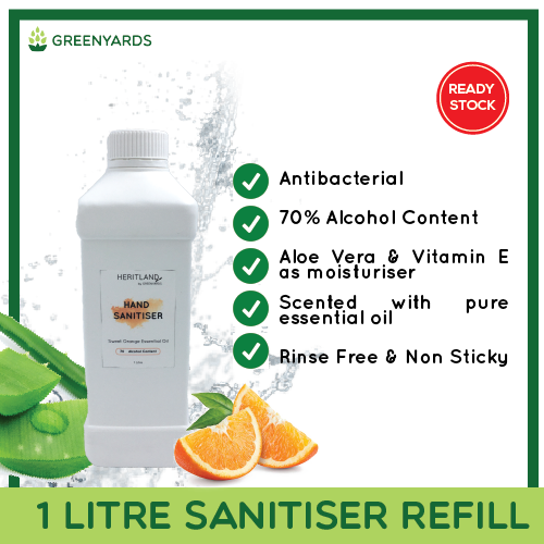 Gambar READY STOCK Hand Sanitiser 1 Litre Refill liquid Moisturising Aloe Vera 70% Isopropyl alcohol ?????????