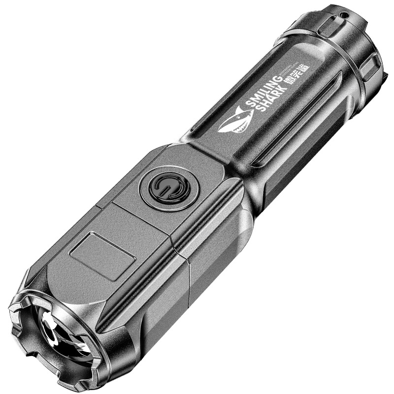 USB Rechargeable LED Flashlight Strong Light Work Light 3 Modes Waterproof Portable COB Tactical Torch Zoomable Camping Lantern