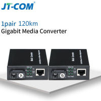 JT-COM 1Pair Media Converter Single Mode Single Fiber 3km/20km/40km/60km/80km/120km Fiber Converter10/1000M A/BFiber Transceiver Ethernet Switch